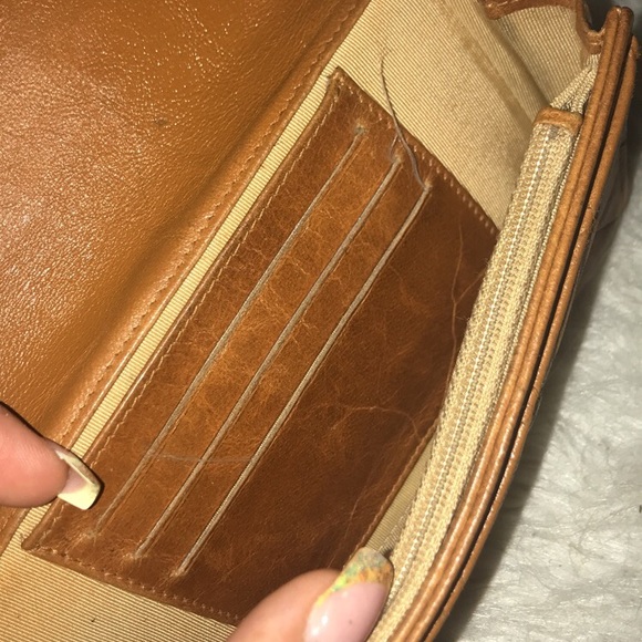 AUTHENTIC CHANEL BURNT ORANGE/ BROWN WALLET - Picture 5 of 7